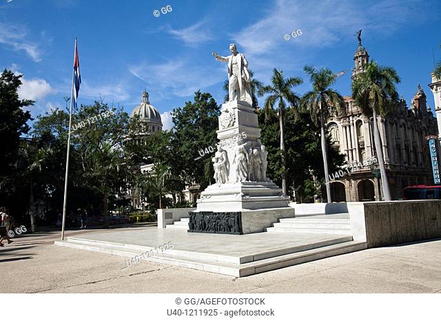 Cuba, Havana, statue of Jose Marti