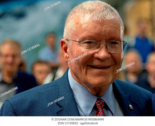 SPEYER, Germany - October 14th 2018: Fred Haise at Space Flight Day, celebrating the 10 year anniversary of Europe's largest space exhibition