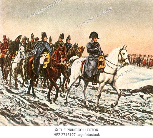 Napoleon's retreat to the Berezina, 1812, (1936). Creator: Unknown