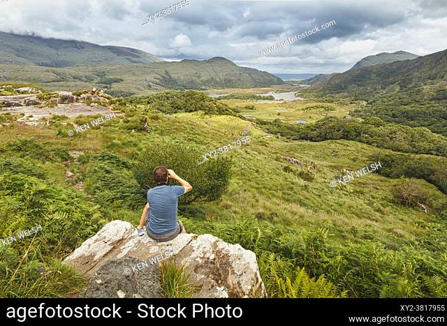 The Lakes of Killarney on the Ring of Kerry. A scene known as Ladies View. County Kerry, Republic of Ireland. Eire