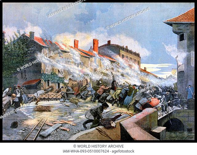On 9 October 1870, manning the fortifications against the invading Prussians, Rambervillers, Eastern France 1870: 200 national guardsmen held out for a day...