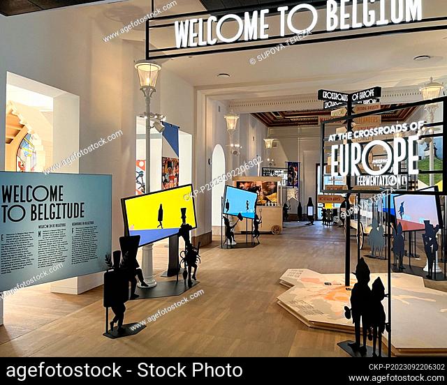 The new Belgian Beer World Museum in the renovated Bourse building (Brussels Stock Exchange), September 15, 2023, Brussels. (CTK Photo/Supova Tereza)