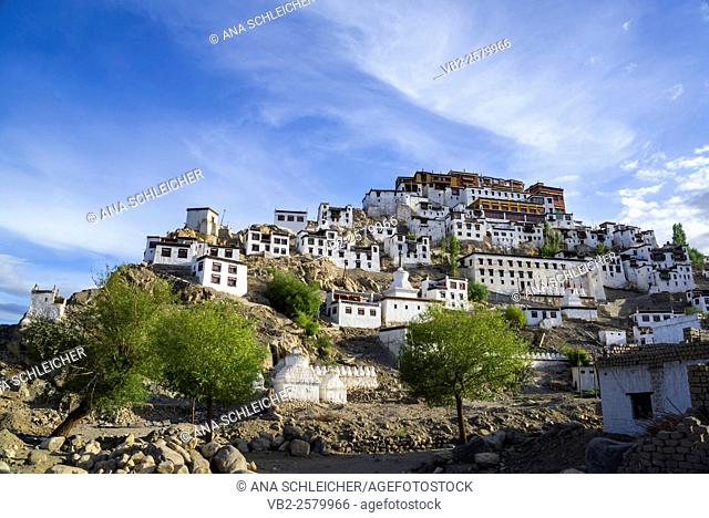 Low-angle shooting of Thicksay gompa, Ladakh, India