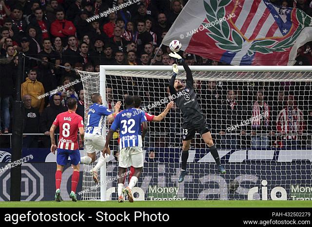 Madrid Spain; 10/29/2023.- Atletico de Madrid goalkeeper Oblak. Atletico de Madrid beats Alaves 2-1. Match held at the Civitas Metropolitan Stadium in the city...