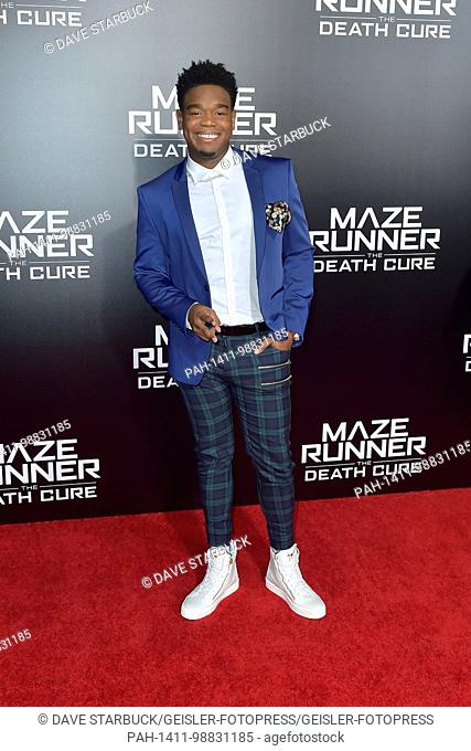 Dexter Darden attends the fan screening of 20th Century Fox's 'Maze Runner: The Death Cure' at AMC Century City 15 theater on January 18, 2018 in Century City