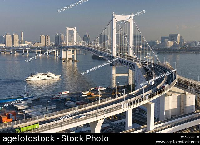 Japan, Tokyo, Odaiba, Rainbow Bridge