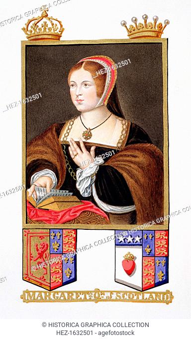 Margaret Tudor, Queen of Scotland, (1825). Margaret (1489-1541) was Queen consort of James IV of Scotland and elder sister of Henry VIII