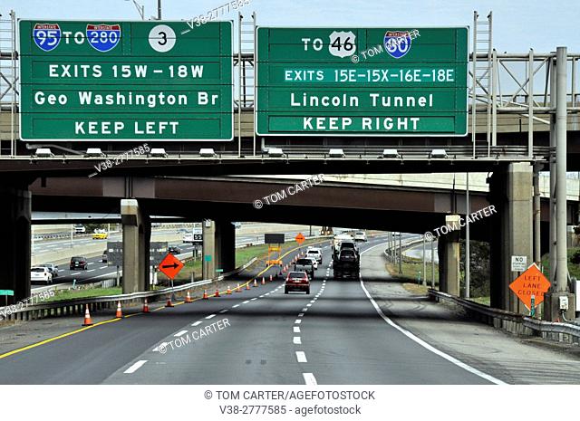 Rt95 near the exit for the Licoln Tunnel and George Washington Bridge