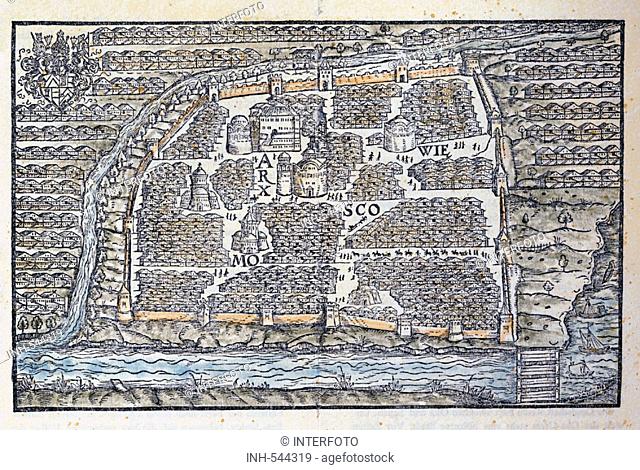 Rußland, Geografie, Titelblatt, Titel, Sigismund zu Herberstein (1486 - 1566), 'Reise zu den Moskowitern', Reisebericht, Reiseberichte, Schweiz, Basel, 1567, 16