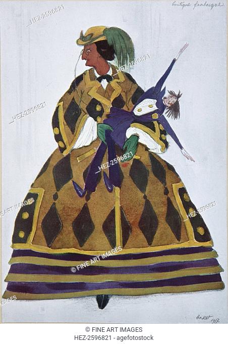 Englishwoman. Costume design for the ballet The Magic Toy Shop by G. Rossini, 1919. From a private collection