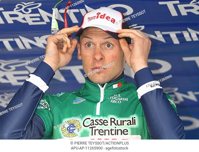 2012 Tour du Trentino Cycling Stage 2 Italy Apr 18th. 18.04.2012, Sant'Orsola Terme, Italy. Marco FRAPPORTI (ITA) in action during the TOUR DU TRENTIN - GIRO...