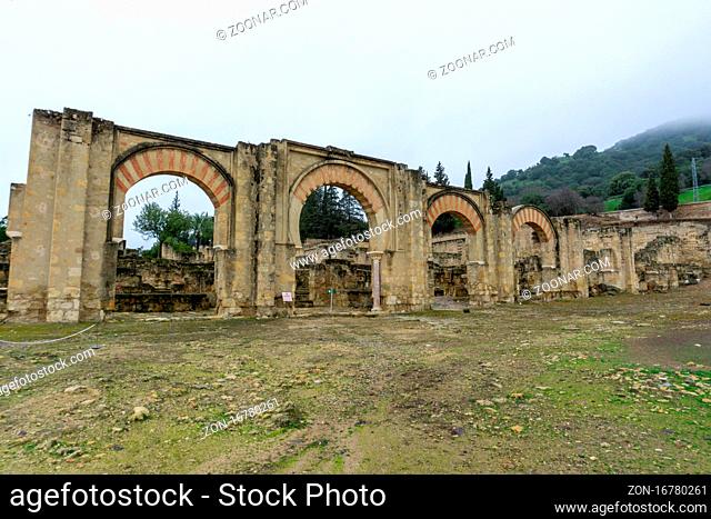 Cordoba, Spain - 31 January, 2021: the ruins of the palace-city at Medina Zahara in Cordoba