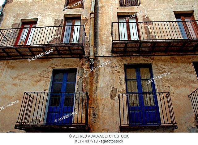 balconies, Prats de Lluçanes, Catalonia, Spain