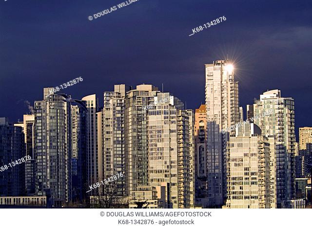 apartement buildings in downtown Vancouver, BC, Canada