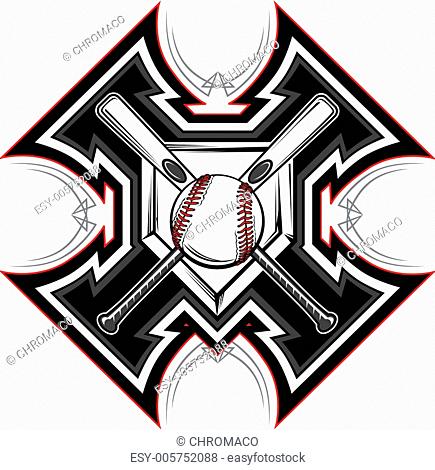 Baseball Softball Bats Graphic Vector Template