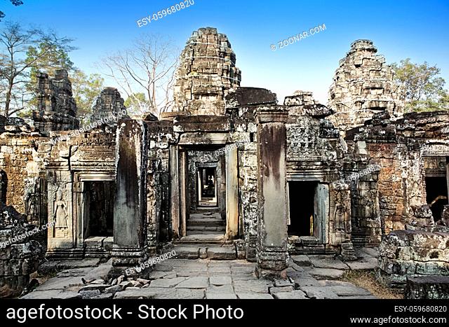 ruins of Ta Prohm temple in Angkor Wat (Siem Reap, Cambodia), 12th century