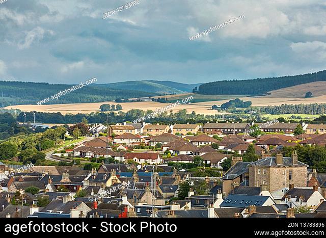 INVERGORDON, UK - AUGUST 07: Due to the heavy industry city of Invergordon in Scotland is again attractive as places to live