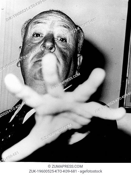 May 25, 1960 - Rome, Italy - Film producer and director ALFRED HITCHCOCK (1899-1980), also known as 'The King of Suspense