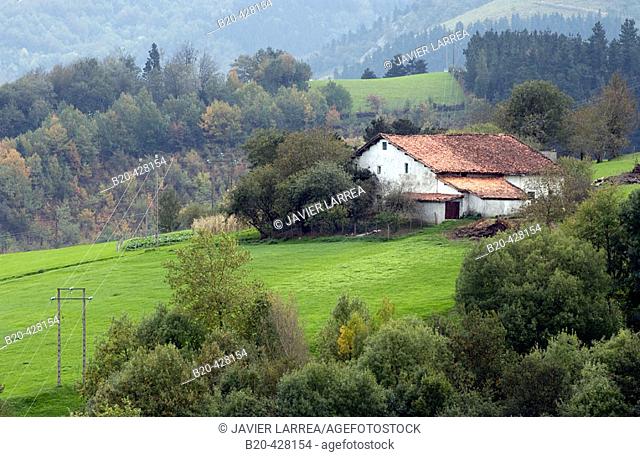 Caserío (country house). Sierra de Aralar. Lazkaomendi. Gipuzkoa. Euskadi. Spain