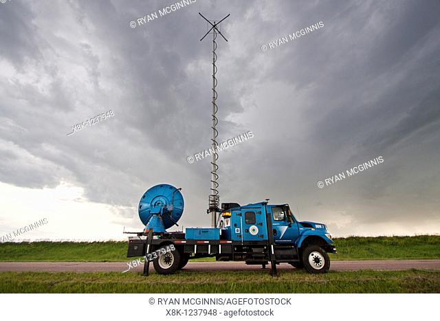 The Doppler on Wheels radar truck parked near Pickstown, South Dakota, June 3, 2010