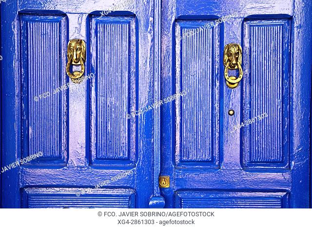 Detalle de una puerta en una casa de Almagro - Ciudad Real - Castilla La Mancha - España - Europa