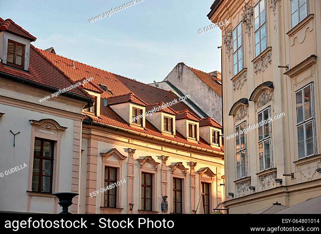 Buildings in an urban street of Bratislava