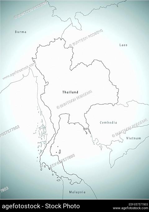 map of thailand administrative, vector Illustration