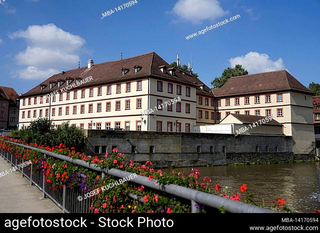 germany, bavaria, upper franconia, bamberg, schranne, former franciscan monastery, today digitization office, police station
