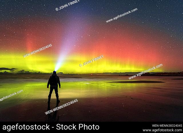 Landscape photographer John Finney captured this stunning image of the spectacular Aurora Borealis from Hopeman Beach near Lossiemouth on the coast of Moray...