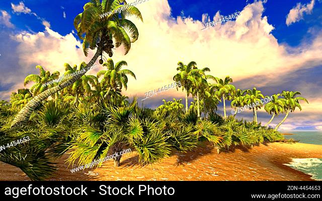 Tropical paradise beach in Caribbean