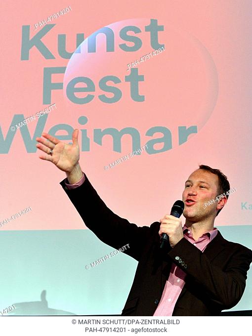 Christian Holtzhauer, the new director of the art festival 'Kunstfest Weimar' presents the new concept for the festival and the program of 2014 in Weimar