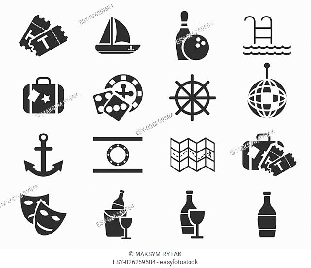 cruise web icons for user interface design