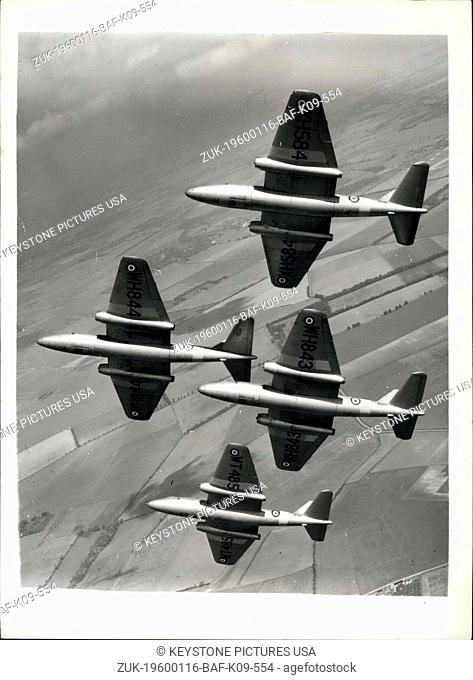 1965 - British Official Photograph (Air Ministry). Crown copyright Reserved. Precision flying at its best. These Canberra T.4 jet trainers of No