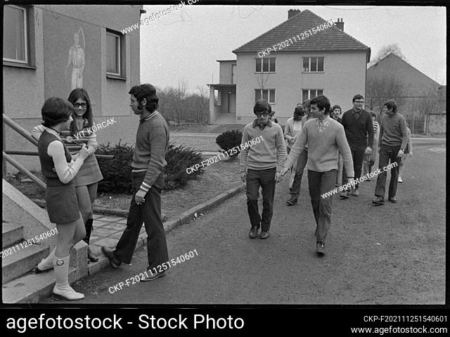 ***APRIL 10, 1973, FILE PHOTO***  The unionists in Troubky nad Becvou, in the Prerov district, can boast of their concrete cooperation with the Local National...