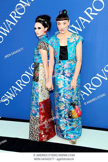 the 2018 CFDA Fashion Awards at Brooklyn Museum on June 4, 2018 in New York City. Featuring: Stacey Bendet, Mia Moret Where: New York, New York