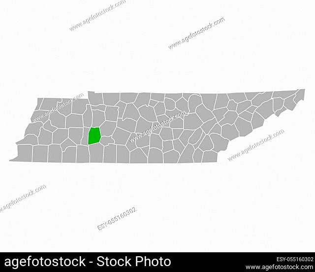 Karte von Perry in Tennessee - Map of Perry in Tennessee