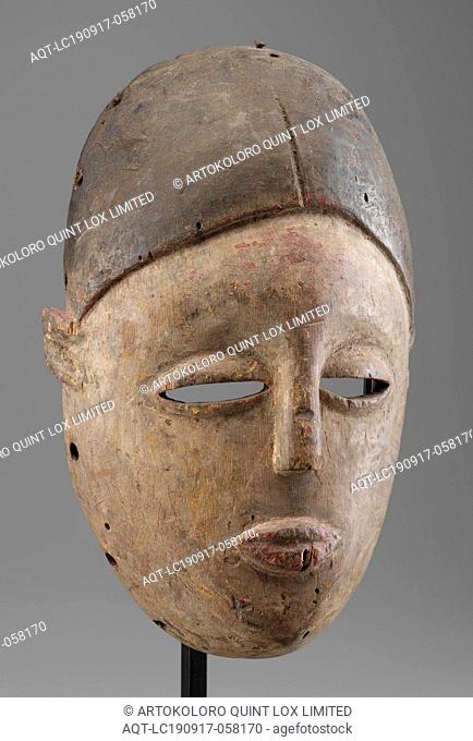 Kongo, African, Woyo Mask, late 19th or early 20th century, Carved wood, Overall: 9 × 6 1/16 × 3 1/8 inches (22.9 × 15.4 × 7.9 cm)
