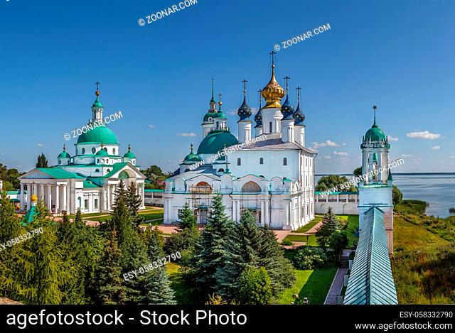 View of Spaso-Yakovlevsky Monastery from wall, Rostov, Russia