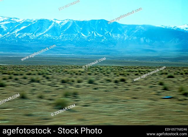 valley in  africa morocco the atlas dry mountain ground isolated hill