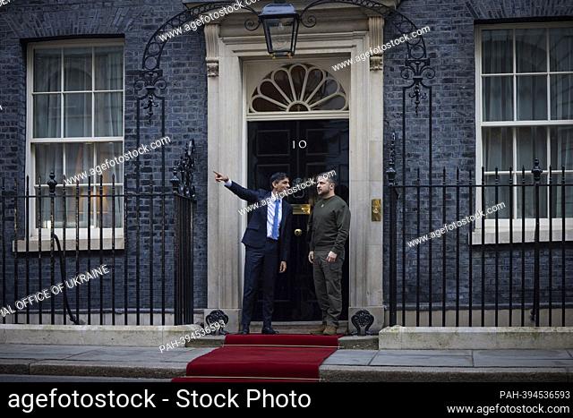 President Volodymyr Zelenskyy visits Rishi Sunak (Prime Minister of Great Britain) at 10 Downing Street in London on February 8th, 2023
