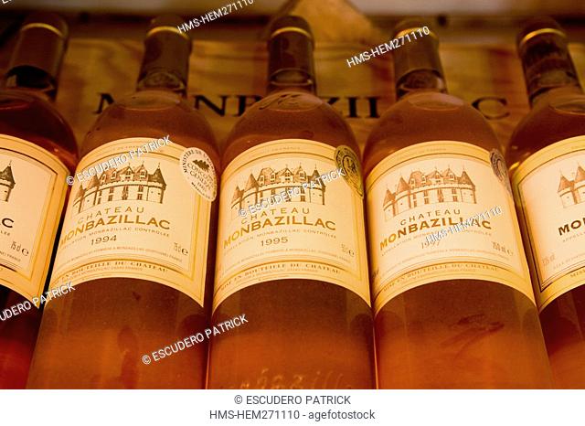 France, Dordogne, Perigord Pourpre, Monbazillac, AOC Monbazillac liquorous white wine