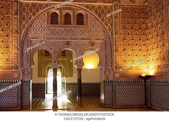 The Salon of the Ambassadors in the Alcázar of Seville. Seville province, Andalusia, Spain