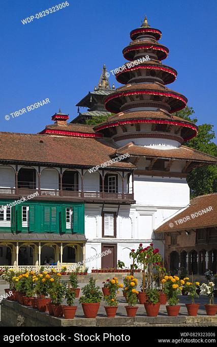 Nepal, Kathmandu, Hanuman Dhoka, Nasal Chowk, Panch Mukhi, Hanuman Temple, , Credit:Tibor Bognar / Avalon