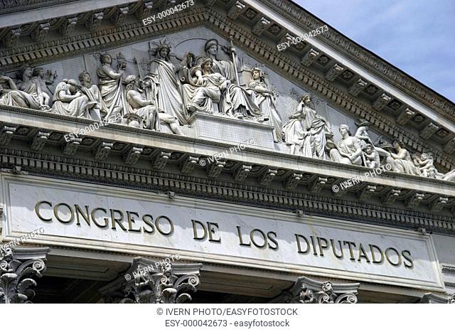 Congreso de los Diputados (Spanish Parliament building), Madrid. Spain