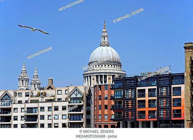 UK, London, housing in front of St. Paul's Cathedral
