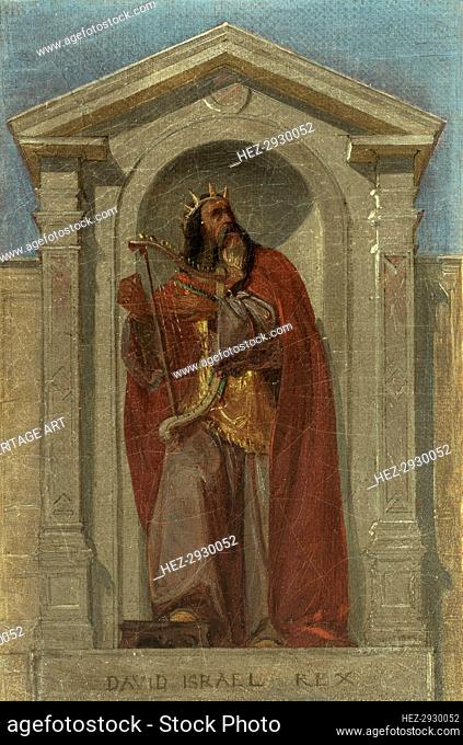 Esquisse pour l'église Notre-Dame-de-Bonne-Nouvelle : David, roi d'Israël, c.1840. Creator: Auguste Hesse