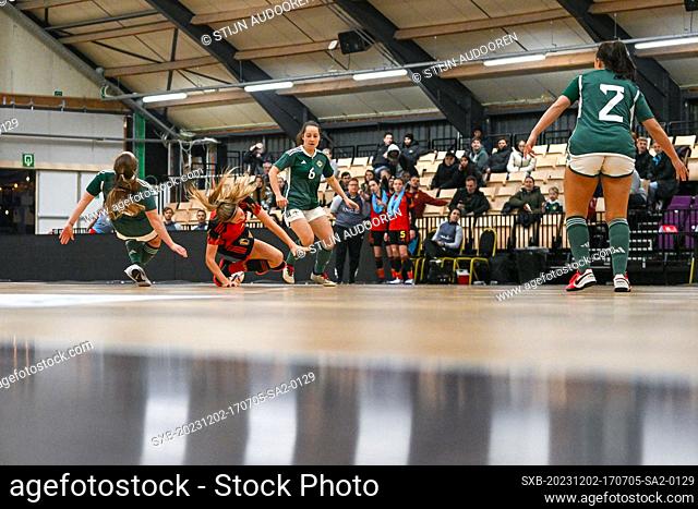 Chiara Wielockx (7) of Belgium pictured during a futsal game between Belgium called Red Flames Futsal and North-Ireland