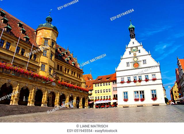 Rothenburg in Germany, town hall and Councillors Tavern