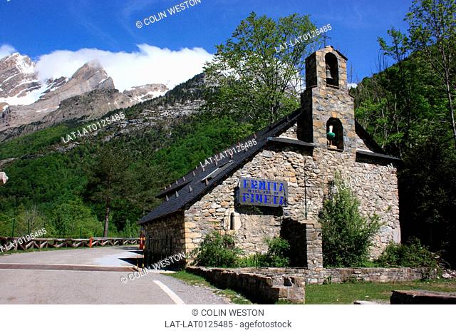 The Ermita Pineta in the Valle de Pineta is a historic church, and the valle is part of the Mont Perdido national park