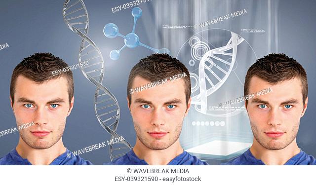 Clone men with genetic DNA